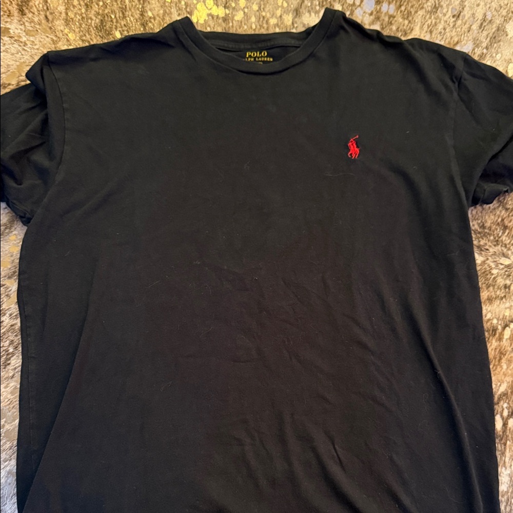 Polo by Ralph Lauren Black Tee with Red Logo